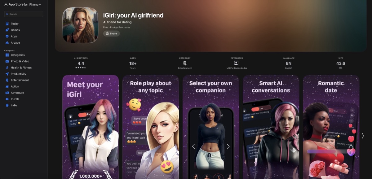 iGirl screenshot